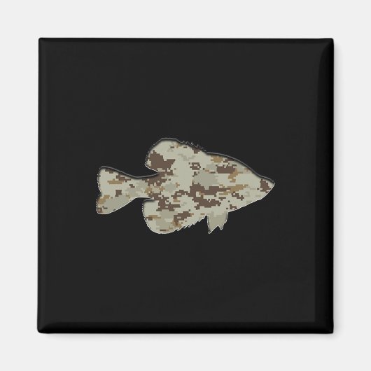 Tarnung Pan Fish Silhouette Digital Camo Crappi Magnet (Vorne)