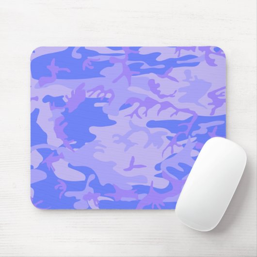 Tarnung Pastellblau abstraktes Muster Mousepad (Mit Mouse)