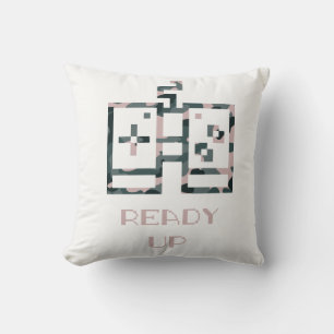 Tarnung-Rosa Spielcontroller Bereit für Gamer Kissen