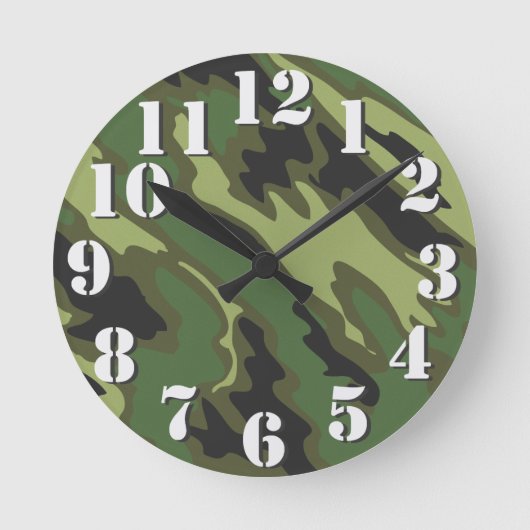 Tarnung Runde Wanduhr (Vorderseite)