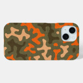 Tarnung und Orange passend Case-Mate iPhone Hülle (Rückseite (Horizontal))