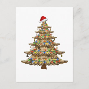 Tarnung Weihnachtsbaum Veteran Militär Lustig Feiertagspostkarte