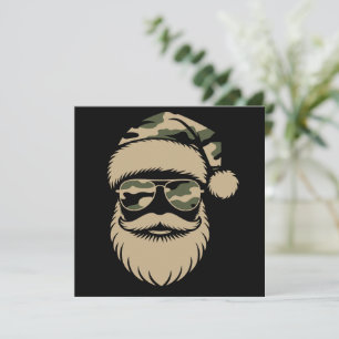 Tarnung Weihnachtsmann Sonnenbrille Xmas Tarnung  Feiertagskarte
