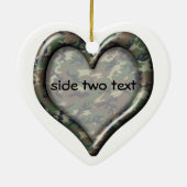 Tarnung Woodland Forest Heart Keramik Ornament (Hinten)