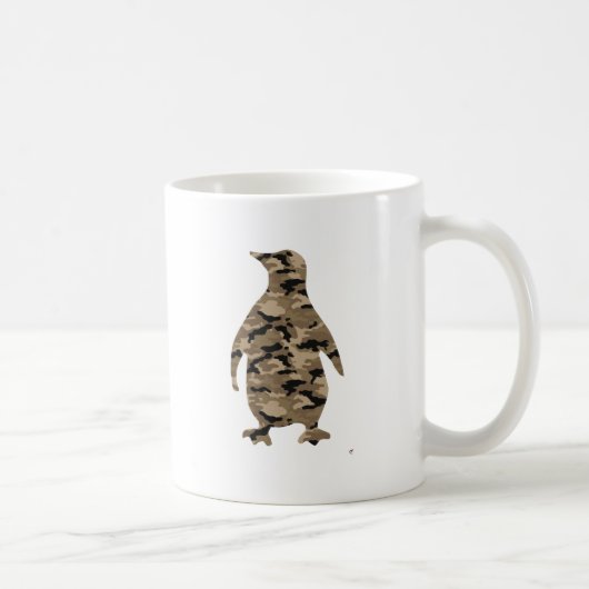 Tarnungpenguin-Silhouette Kaffeetasse (Rechts)