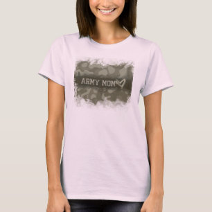 Tarnungs-Armee-Mama-Herz der Liebe T-Shirt
