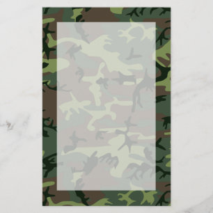 Tarnungs-Camouflage-Grün-Brown-Muster Briefpapier