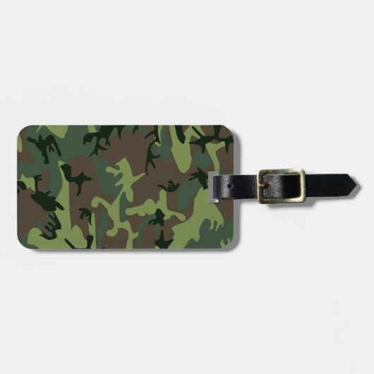 Tarnungs-Camouflage-Grün-Brown-Muster Gepäckanhänger (Vorderseite horizontal)