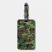 Tarnungs-Camouflage-Grün-Brown-Muster Gepäckanhänger (Rückseite vertikal)