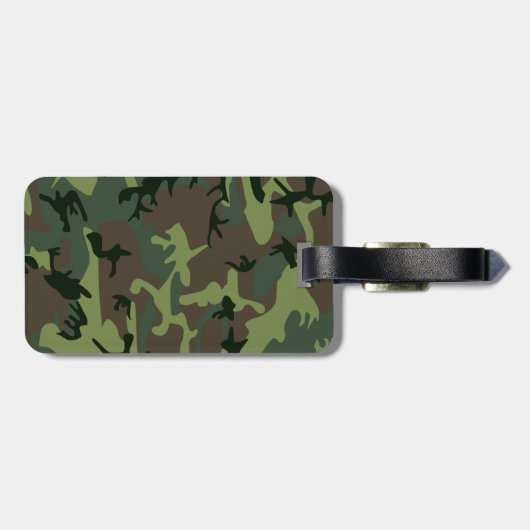 Tarnungs-Camouflage-Grün-Brown-Muster Gepäckanhänger (Rückseite horizontal)