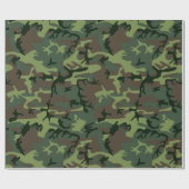 Tarnungs-Camouflage-Grün-Brown-Muster Geschenkpapier (Flach)