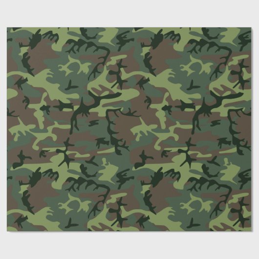 Tarnungs-Camouflage-Grün-Brown-Muster Geschenkpapier (Flach)