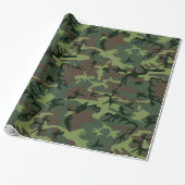 Tarnungs-Camouflage-Grün-Brown-Muster Geschenkpapier (Ungerollt)