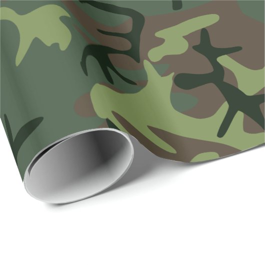 Tarnungs-Camouflage-Grün-Brown-Muster Geschenkpapier (Rolleneckpunkt)