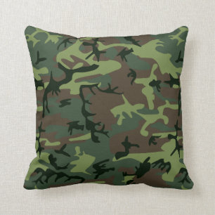 Tarnungs-Camouflage-Grün-Brown-Muster Kissen