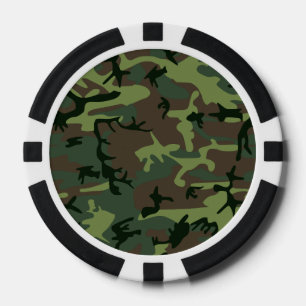 Tarnungs-Camouflage-Grün-Brown-Muster Pokerchips