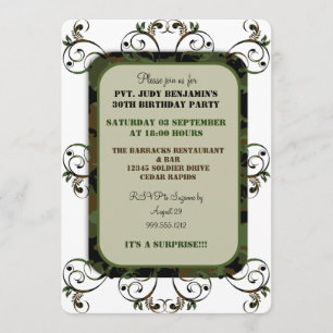 Tarnungs-Geburtstags-Party Einladungen