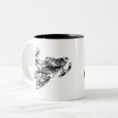 Tarnungs-Grau Snowmobiler Zweifarbige Tasse (Vorderseite Links)