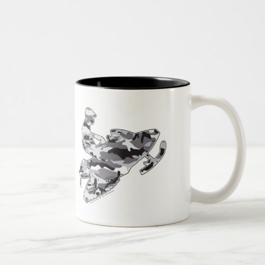 Tarnungs-Grau Snowmobiler Zweifarbige Tasse (Rechts)
