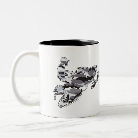 Tarnungs-Grau Snowmobiler Zweifarbige Tasse (Links)
