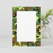 Tarnungs-Grenzeinladung Einladung (Stehend Vorderseite)