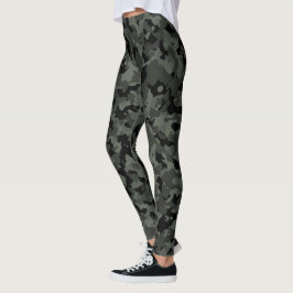 Tarnungs-große Camouflage-militärisches grünes Leggings