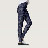 Tarnungs-großes Camouflage-Schwarz-blaues Grau Leggings (Rechts)
