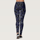 Tarnungs-großes Camouflage-Schwarz-blaues Grau Leggings (Rückseite)
