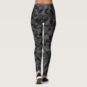 Tarnungs-großes Camouflage-Schwarz-Grau Leggings (Rückseite)