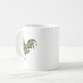 Tarnungs-Hahn-Silhouette Kaffeetasse (Vorderseite Links)