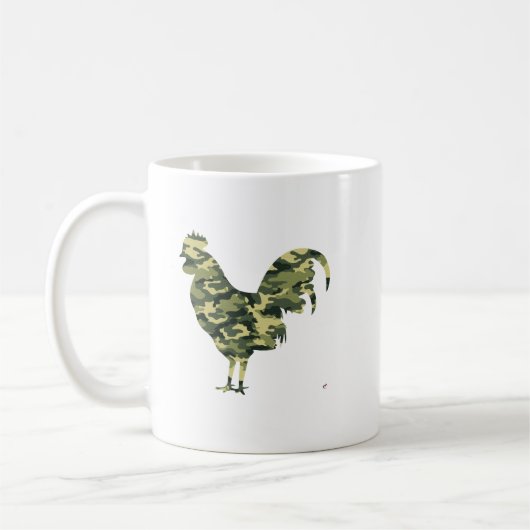 Tarnungs-Hahn-Silhouette Kaffeetasse (Links)