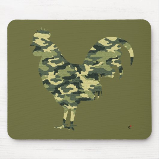 Tarnungs-Hahn-Silhouette Mousepad (Vorne)