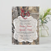 Tarnungs-Hochzeits-Einladung Einladung (Stehend Vorderseite)