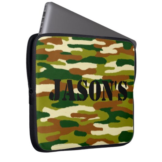 Tarnungs-individueller Name Laptopschutzhülle (Vorne Rechts)