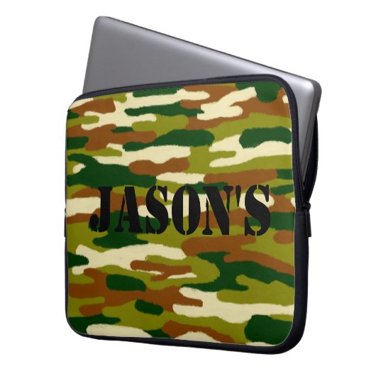 Tarnungs-individueller Name Laptopschutzhülle (Vorderseite Links)
