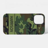 Tarnungs-Monogramm iPhone Hülle (Rückseite (Horizontal))