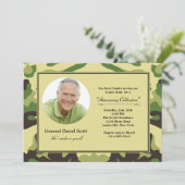 Tarnungs-Rahmen - Foto-Militär-Einladung Einladung (Stehend Vorderseite)