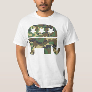 Tarnungs-republikanisches Elefantt-shirt T-Shirt