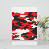Tarnungs-Rot-Muster Briefpapier (Stehend Vorderseite)