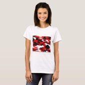 Tarnungs-Rot-Muster T-Shirt (Vorne ganz)