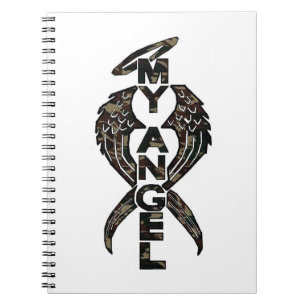 Tarnungsengel wings gewundenes Notizbuch Notizblock