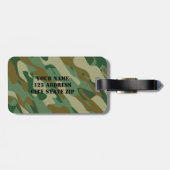 Tarnungsmusterentwurfs-Reise-Gepäckanhänger Gepäckanhänger (Rückseite horizontal)