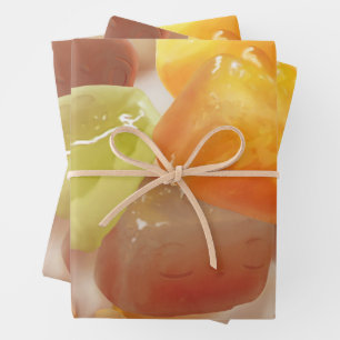 Taro Ball Dessert Illustration Geschenkpapier Set