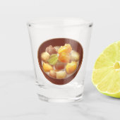 Taro Ball Dessert Illustration Schnapsglas (Vorderseite)