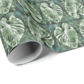 Taro Elephant Ohr Pflanze Blätter Geschenkpapier (Rolleneckpunkt)