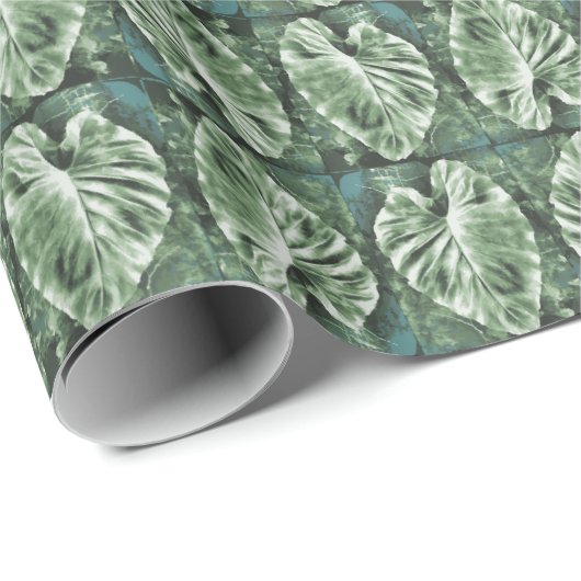 Taro Elephant Ohr Pflanze Blätter Geschenkpapier (Rolleneckpunkt)