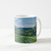 Taro Fields Hanalei Hawaii Ölgemälde Kaffeetasse (VorderseiteRechts)