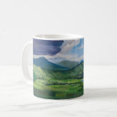 Taro Fields Hanalei Hawaii Ölgemälde Kaffeetasse (Vorderseite Links)