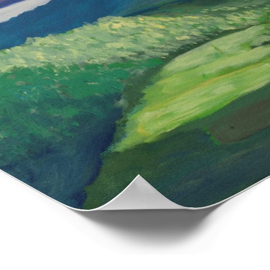 Taro Fields Hanalei Hawaii Ölgemälde Poster (Ecke)