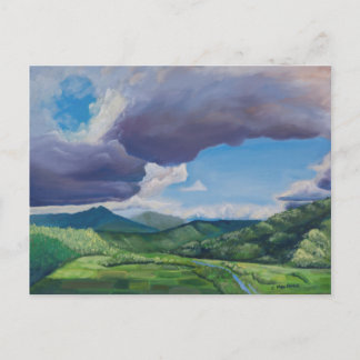 Taro Fields Hanalei Hawaii Ölgemälde Postkarte